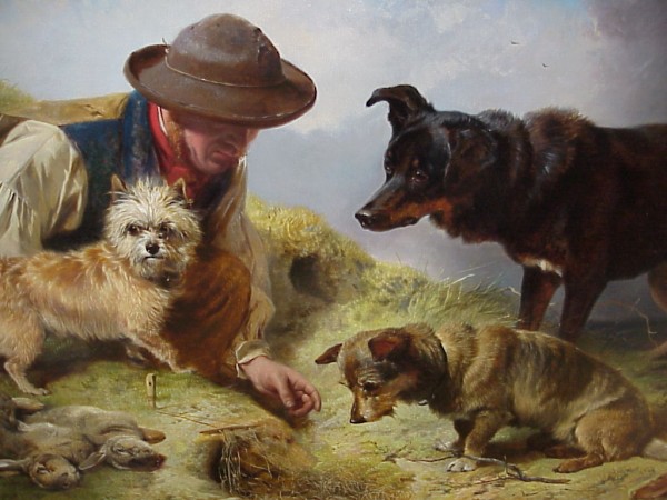 A man with his dogs by Richard Ansdell